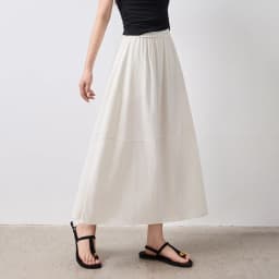 TOYOUTH Women Skirt Summer 2026 Wrinkled Texture Elastic Waist High Waist Cocoon Split A Line Soft Comfortable Daily Style