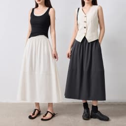 TOYOUTH Women Skirt Summer 2026 Wrinkled Texture Elastic Waist High Waist Cocoon Split A Line Soft Comfortable Daily Style