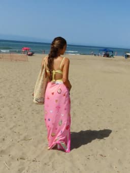 Side Knot Printed Women Skirt High Waist Tie Honeymoon Travel Swimsuit Coverup Beach Bathing Suit Wrap Skirts Sexy