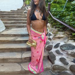 Side Knot Printed Women Skirt High Waist Tie Honeymoon Travel Swimsuit Coverup Beach Bathing Suit Wrap Skirts Sexy