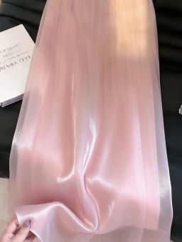 Elegant Pink Long Skirt Women Loose High Waist Sweet Pearl Yarn Fashion Skirts Summer Casual Female Ins Cute All Match Skirt New