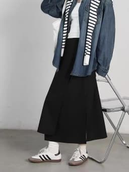 CHIC VEN New Women Skirts Loose Casual Solid Straight Tube Design Irregular Slit Female Skirt Ladies Clothes Spring Autumn 2025