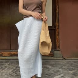 Miyake Pleated Plisse Skirt 2026 Spring New Design Pleats Jupe Women Black Irregular Split Mid-Length Texture Fold Half Skirt