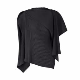 Miyake Pleated Plisse Skirt 2026 Spring New Design Pleats Jupe Women Black Irregular Split Mid-Length Texture Fold Half Skirt