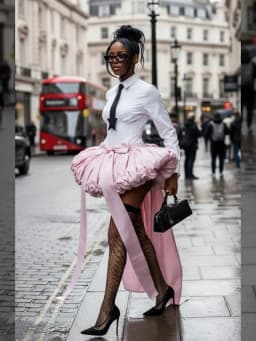 Fashionable Pink High Low Bubble Short Women Skirts With Cute Bow Mini Skirt Costumes For Stage Show Many Color Available