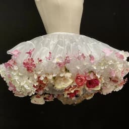 Flowers Crinoline Sweet Fairy Lolita Spring and Summer Bubble Skirt Gorgeous French Elegant Girl Women's Organza Midi Skirt