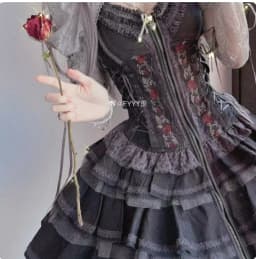 Flowers Crinoline Sweet Fairy Lolita Spring and Summer Bubble Skirt Gorgeous French Elegant Girl Women's Organza Midi Skirt