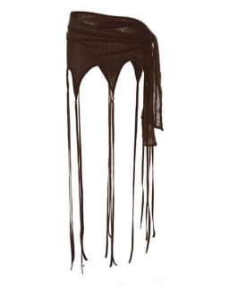 2025 Harajuku Women Fairy Tassels Skirts See Streetwear Irregular Bandage Skirt Sexy Grunge Trendy Mujer Faldas Y2k Aesthetic