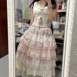 DCABT Irregular Patchwork Sweet Fairy Cake Skirt Women Summer Chic Fashion Pink Elastic Waist Chic Flower Party Puff Skirts A018