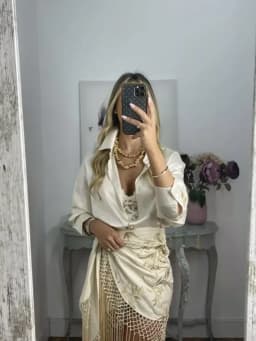 Embroidered Tassel Splicing Skirt Women Chic Hollow Out High Waist Pleated See Through Skirts 2025 Lady Summer Chic Streetwear