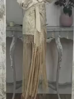 Embroidered Tassel Splicing Skirt Women Chic Hollow Out High Waist Pleated See Through Skirts 2025 Lady Summer Chic Streetwear