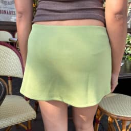Women Y2k Low Waist Stretch Pencil Short Skirts Solid Bodycon Mini Skirt with Shorts Slim Fit Office Skirt Streetwear