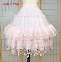 Star Petticoat Gorgeous Fish Bone Lolita Skirt Support Adjustable Daily Violence Carmen Skirt Women Mid-length Fluffy Underskirt