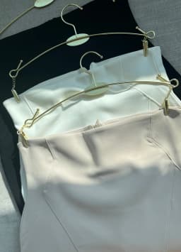 WOMENGAGA Fashion Mini Skirts Korea 2024 Autumn/Winter New High Waist Tight Simple Solid Color Hip Wrapped Short Skirts 3JAB
