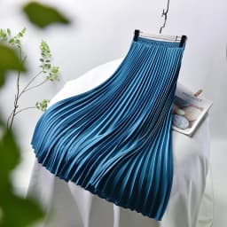 Vintage Pleated Midi Long Skirt For Women Korean Fashion Casual High Waist Chiffon Skirts Jupe Faldas 18 Color Spring Autumn
