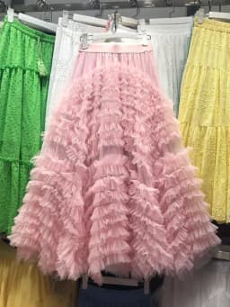 Voille Skirts Women Y2k High Waist Elastic Jupe Ladies Tulle Cake Mujer Faldas Ruffles Long Female Casual Mesh Skirt Dropship
