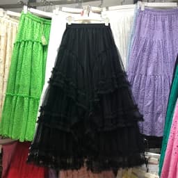 Voille Skirts Women Y2k High Waist Elastic Jupe Ladies Tulle Cake Mujer Faldas Ruffles Long Female Casual Mesh Skirt Dropship