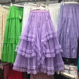 Voille Skirts Women Y2k High Waist Elastic Jupe Ladies Tulle Cake Mujer Faldas Ruffles Long Female Casual Mesh Skirt Dropship