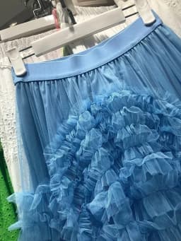 Voille Skirts Women Y2k High Waist Elastic Jupe Ladies Tulle Cake Mujer Faldas Ruffles Long Female Casual Mesh Skirt Dropship