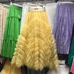 Voille Skirts Women Y2k High Waist Elastic Jupe Ladies Tulle Cake Mujer Faldas Ruffles Long Female Casual Mesh Skirt Dropship