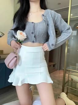 Women's Skirt Coquette Female Skirts Tight Ruffle Wrap Sexy Luxury Elegant Korean Fashion New in 2025 Trend V Y2k Vintage Modest