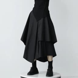 Women Black Skirts Japanese Gothic Irregular High Waist Pleated Skirt Pants for Women Vintage Cargo Skirts Female Clothes Ladies