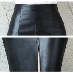 Black Leather Skirt Women 2024 Autumn Midi PU Pencil Skirt Office Sexy Package Hip Front Or Back Slit Skirts 5XL