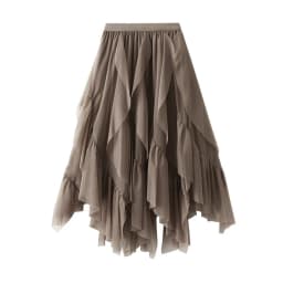 Ruffled Yarn Skirt Half Skirt Women High Waist Small Mesh Skirt A-line Skirt 100 Wrinkles Skirt Korean Skirt Tutu long skirt