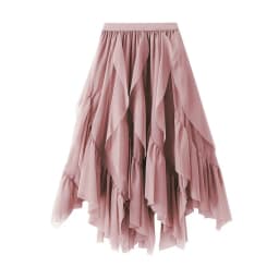 Ruffled Yarn Skirt Half Skirt Women High Waist Small Mesh Skirt A-line Skirt 100 Wrinkles Skirt Korean Skirt Tutu long skirt