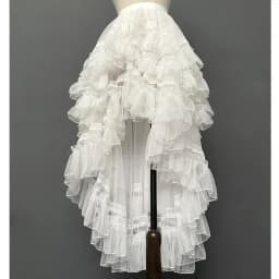 Gothic Lolita Layered Underskirt Sweet Princess Mesh High Low Ruffled Skirt for Women