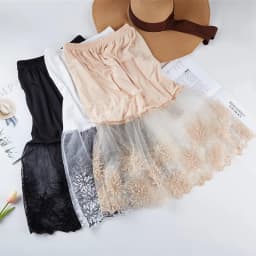 Women Skirt Extender Knee Lace Slip Hollow Length A-Line Half Extenders Women Lady Lace Slip Casual Skirt Underskirt Petticoat