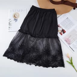 Women Skirt Extender Knee Lace Slip Hollow Length A-Line Half Extenders Women Lady Lace Slip Casual Skirt Underskirt Petticoat