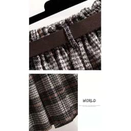 Korean Women Fashion Leisure Plaid Woolen Skirt Autumn Winter New High Waist Mid-Long Irregular Wool Skirts Femme Large Size 4XL
