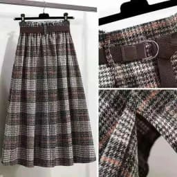 Korean Women Fashion Leisure Plaid Woolen Skirt Autumn Winter New High Waist Mid-Long Irregular Wool Skirts Femme Large Size 4XL