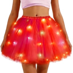 Adult Light Up Tutu Skirt LED Party Tulle Tutus Sparkly Ballet Dress Glow Costume Skirts For Women Wedding Birthday Rave Party