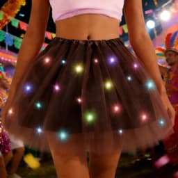 Adult Light Up Tutu Skirt LED Party Tulle Tutus Sparkly Ballet Dress Glow Costume Skirts For Women Wedding Birthday Rave Party
