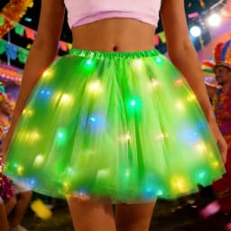 Adult Light Up Tutu Skirt LED Party Tulle Tutus Sparkly Ballet Dress Glow Costume Skirts For Women Wedding Birthday Rave Party