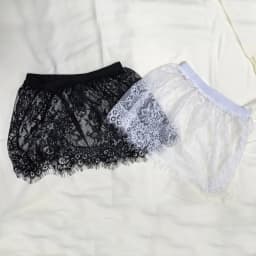 N2025Miniskirt Sexy Transparent Lace Mesh Skirt Shirt Extender Women Summer Mini Black White Short Micro Skirt Ladies Underskirt