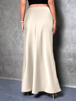 Satin Skirt Woman High Waist Elegant Long Skirts For Women Fashion Summer Midi Office Lady Pencil Cocktail Party Wedding Skirt