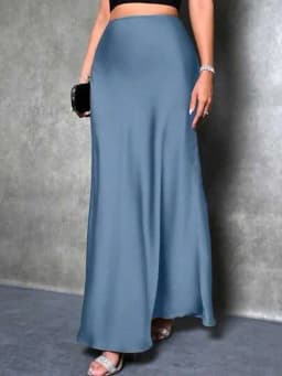 Satin Skirt Woman High Waist Elegant Long Skirts For Women Fashion Summer Midi Office Lady Pencil Cocktail Party Wedding Skirt