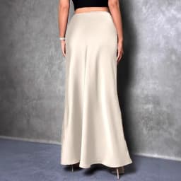 Satin Skirt Woman High Waist Elegant Long Skirts For Women Fashion Summer Midi Office Lady Pencil Cocktail Party Wedding Skirt