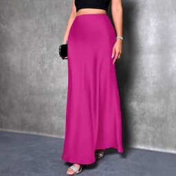 Satin Skirt Woman High Waist Elegant Long Skirts For Women Fashion Summer Midi Office Lady Pencil Cocktail Party Wedding Skirt