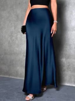 Satin Skirt Woman High Waist Elegant Long Skirts For Women Fashion Summer Midi Office Lady Pencil Cocktail Party Wedding Skirt