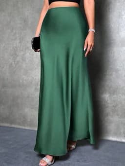 Satin Skirt Woman High Waist Elegant Long Skirts For Women Fashion Summer Midi Office Lady Pencil Cocktail Party Wedding Skirt
