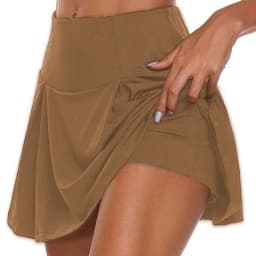 Tennis Skirt with Built-in Shorts Women Summer Mini Skirt Stretch Flowy Golf Skirt Teengirl Balletcore Gym Sporty Outfit