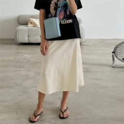 Lamuusaa Satin Skirt Women Summer Clothes Solid Color High Waist Bodycon Midi Skirts Elegant Evening Party Skirts Streetwear