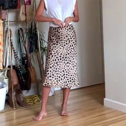 Lamuusaa Satin Skirt Women Summer Clothes Solid Color High Waist Bodycon Midi Skirts Elegant Evening Party Skirts Streetwear