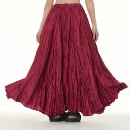 Elegant Drape Crumpled Skirts Women Summer Elastic Waist Big-Hem Long Skirts Large Size Loose Umbrella Skirts Female Streetwear