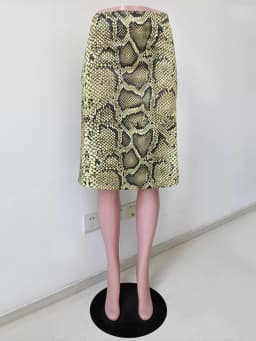 Women Snake Print High Waist Skirt Slim Straight Long Skirt Hot Summer Streetwear Fashion Skirt for Women