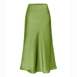 High End Acetate Fiber Satin Skirts Women Elegant Elastic Waist Side Split Midi Skirt Woman Fashion Party A-Line Bodycon Skirts